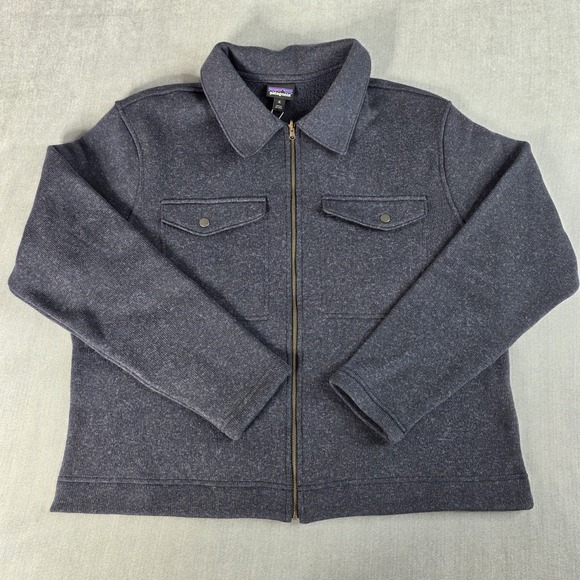 New Patagonia Jacket Women's Better Sweater Zippered Chore XL Pitch Blue NWT - Picture 3 of 15